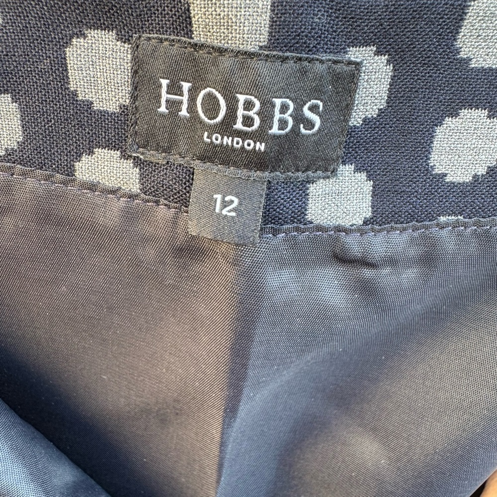 Hobbs of London Polka Dot Short Skirt - Navy and White - Gently Used - Picture 7 of 8